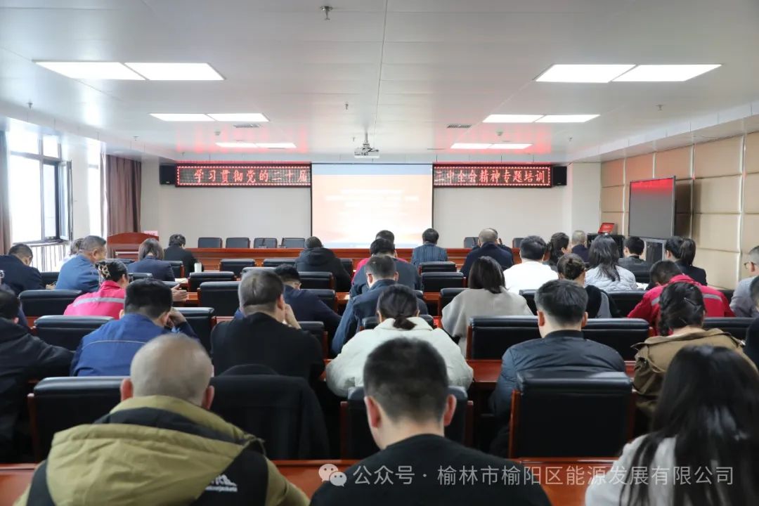 榆陽(yáng)區能源發(fā)展有限公司舉辦學(xué)習貫徹黨的二十屆三中全會(huì )精神專(zhuān)題培訓